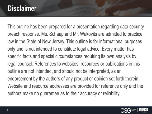 Data Security Breach Response