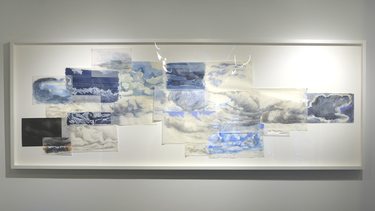 Fran Siegel, "20 Clouds Over Itaparica", 2015, mixed media, 37 x 101.5 inches. Image #251