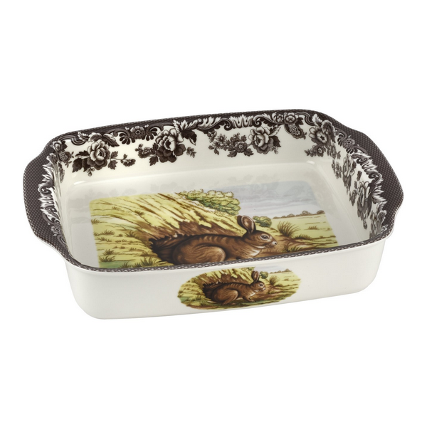 Spode by Portmeirion > Woodland > Lasagna Dish (Rabbit) Lewis Gifts