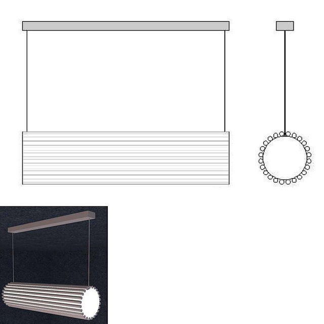 Tube Wrapped Pendant