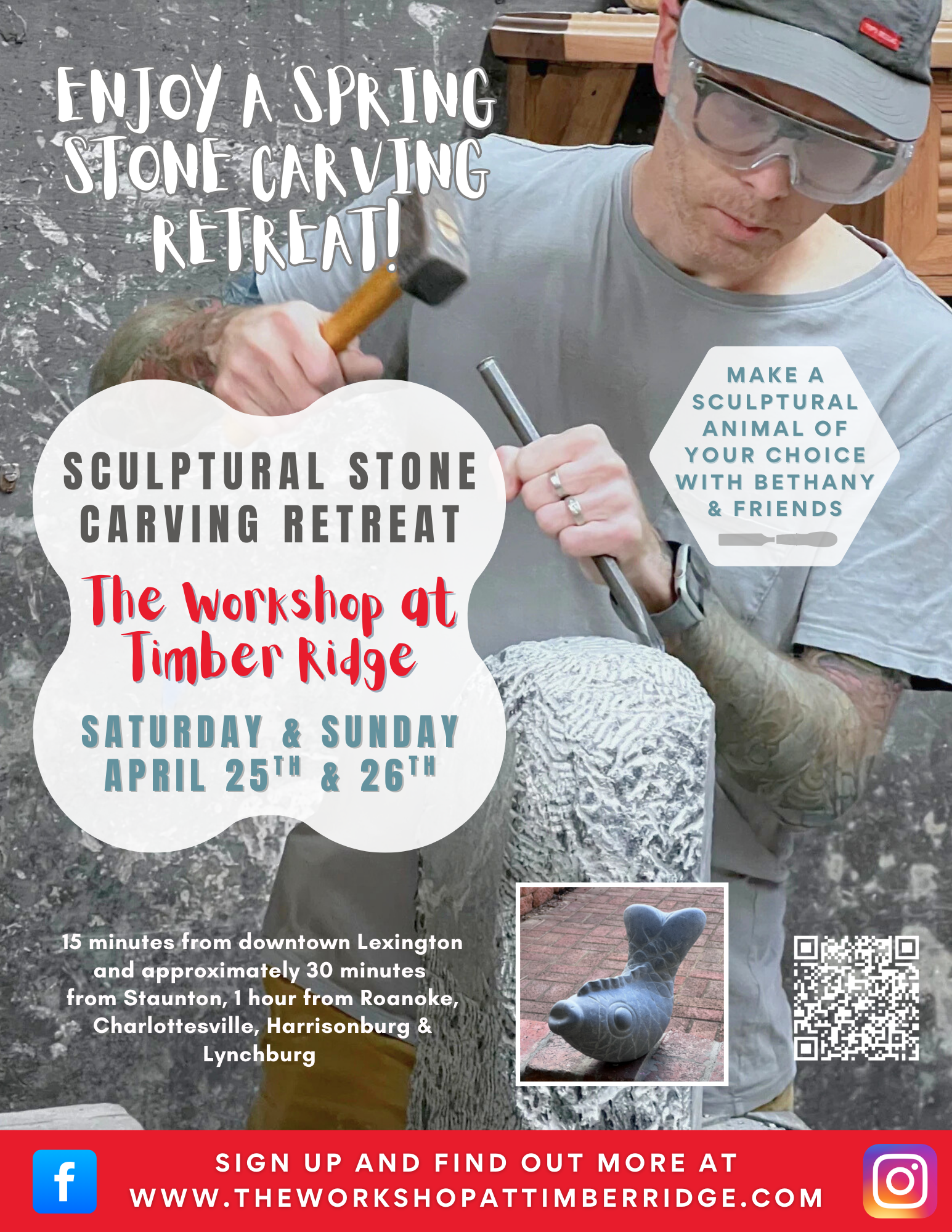 Sculptural Stone Carving Retreat with Bethany Lee