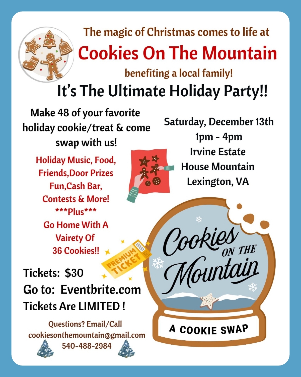 Cookies On The Mountain - A Cookie Swap!