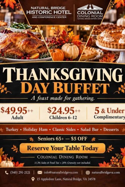 Thanksgiving Buffet at Natural Bridge Hotel