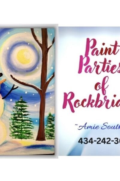 Snowman By Moonlight Paint Night Party