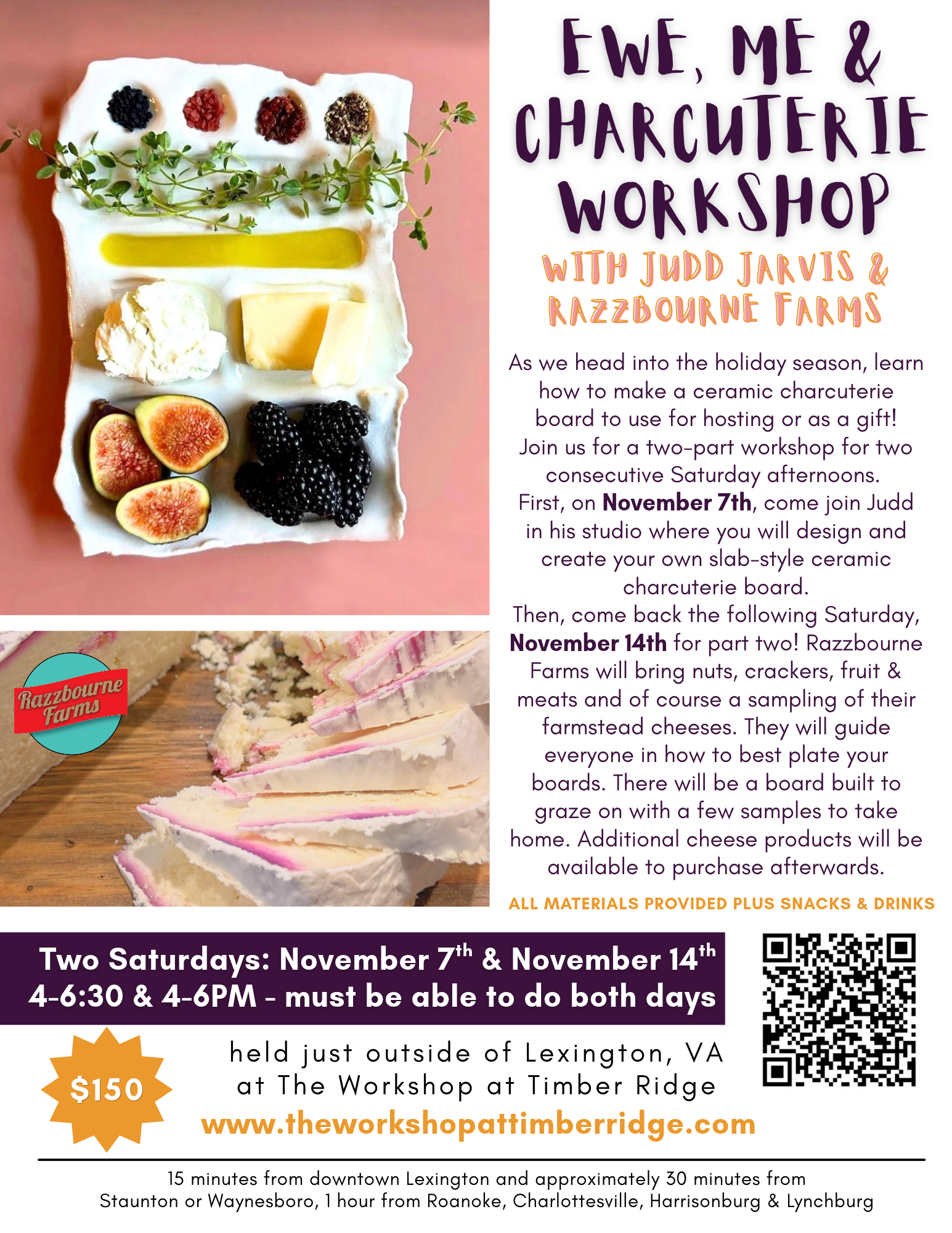 Ewe, Me & Charcuterie Workshop