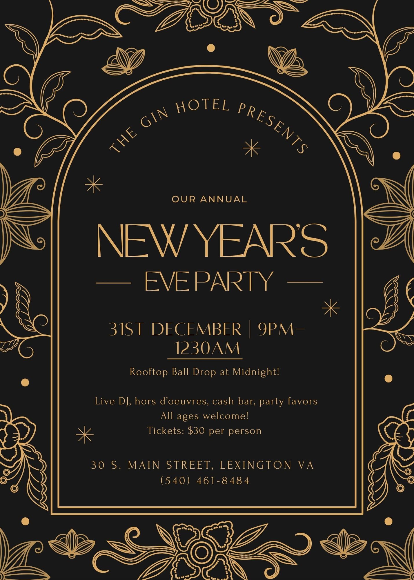 New Year’s Eve Celebration at The Gin Hotel