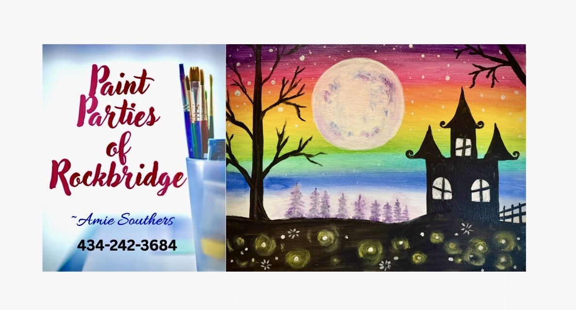 Moonlit Manor Paint Night Party at Frank’s Pizza in Lexington!