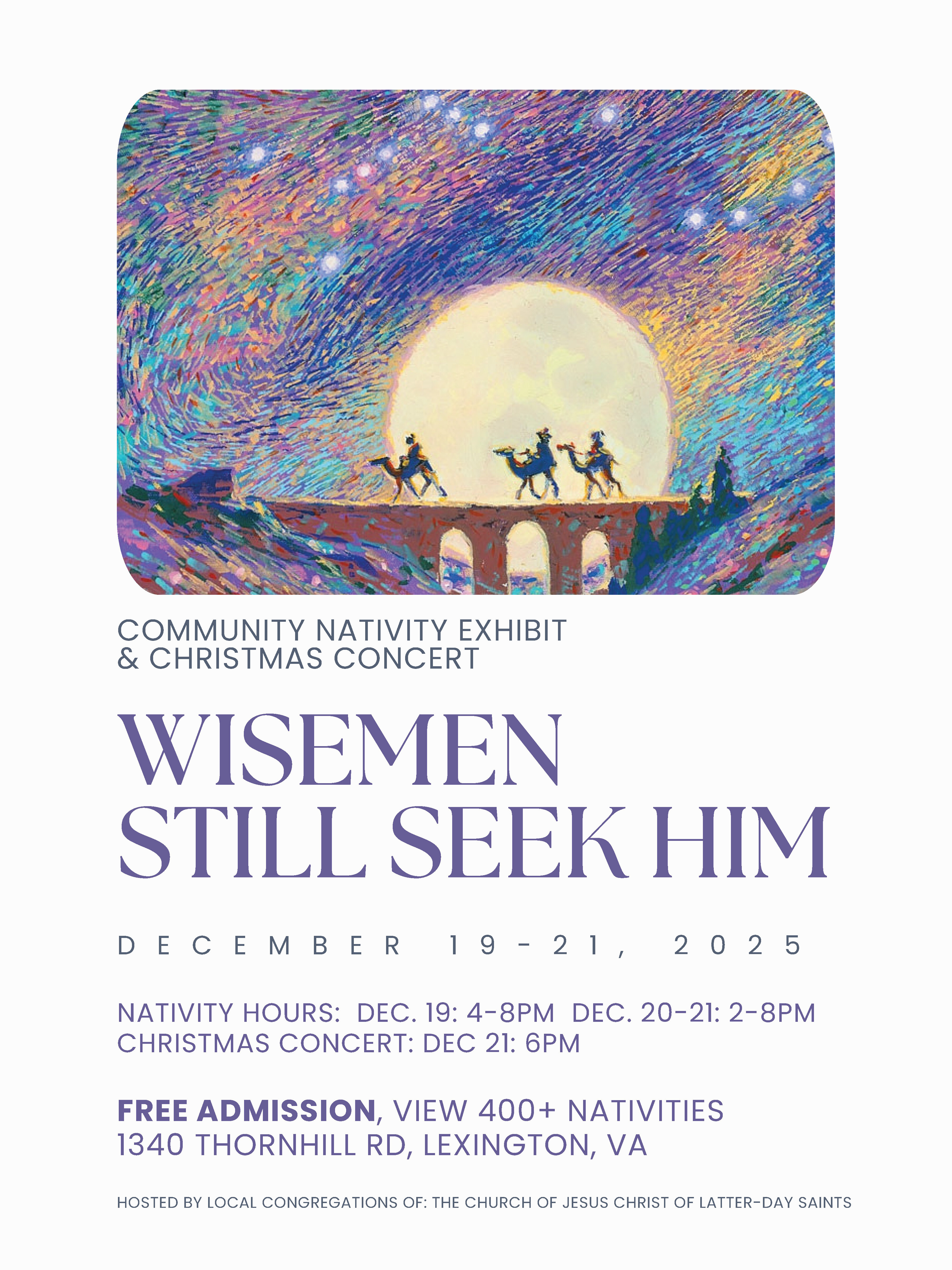 Wisemen Still Seek Him – Community Nativity Exhibit & Christmas Concert