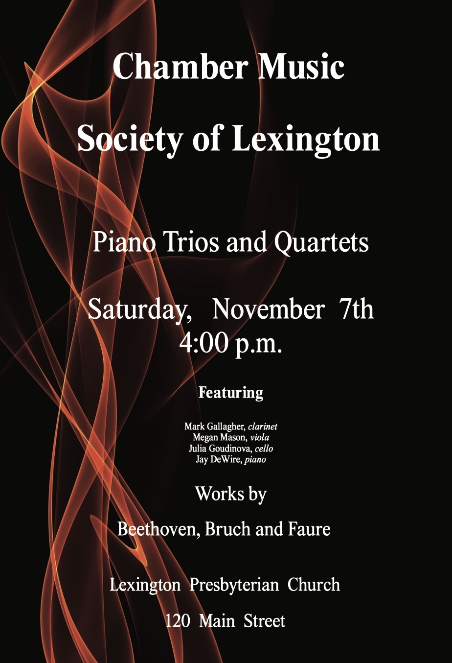 Chamber Music Society of Lexington - An Evening of Piano Trios and Quartets