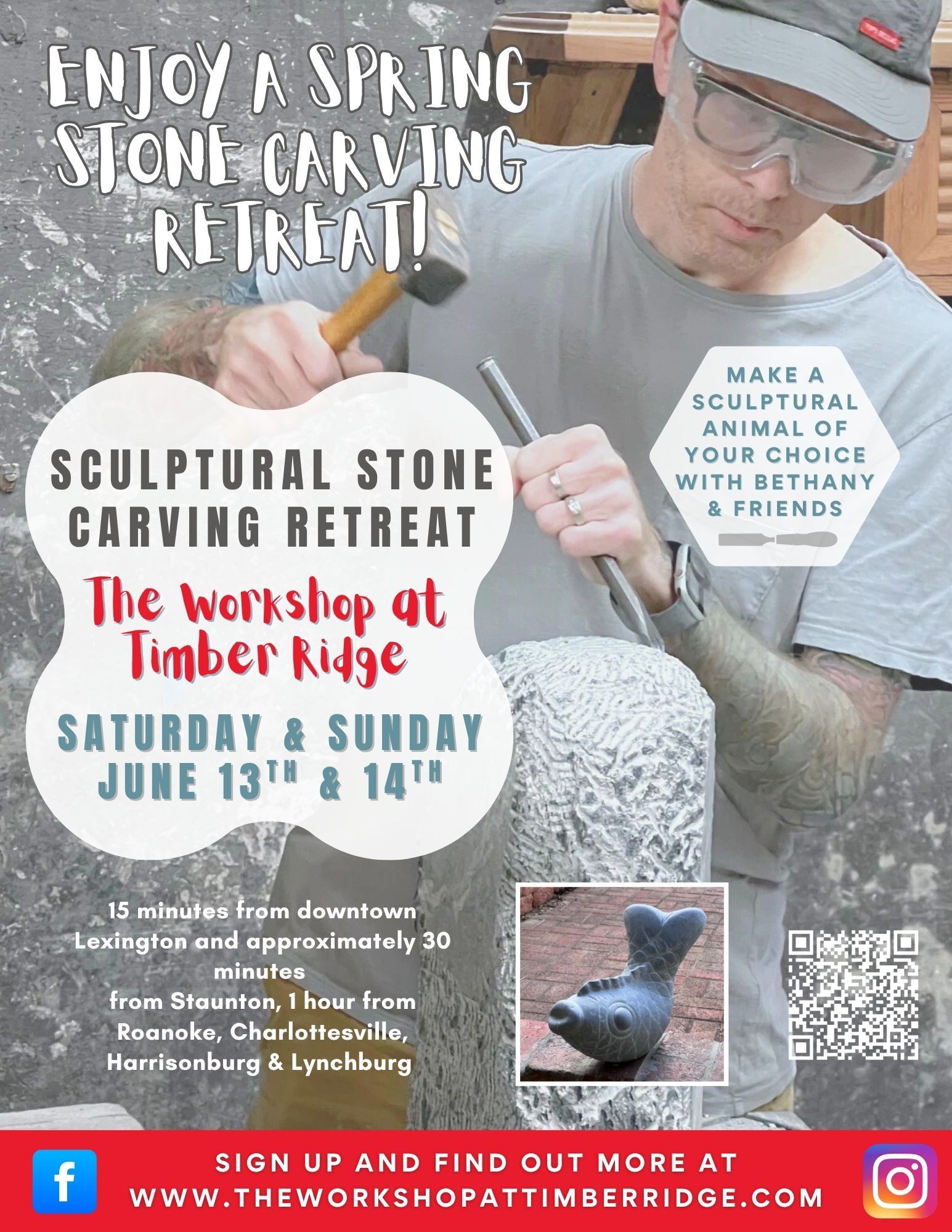 Sculptural Stone Carving Retreat with Bethany Lee