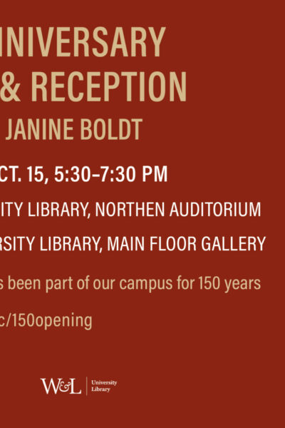W&L Art Collection 150th Anniversary Lecture and Reception