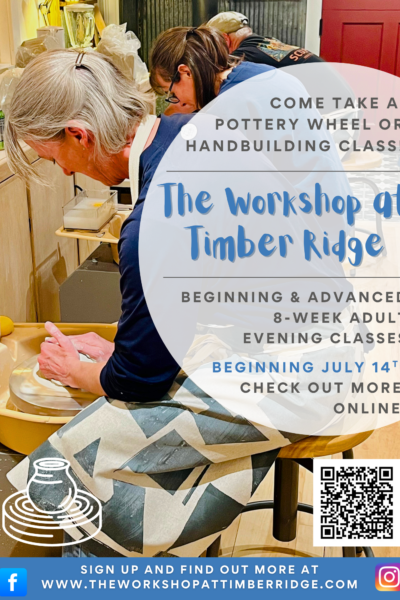 Beginning & Advanced Wheel Throwing Classes at The Workshop at Timber Ridge
