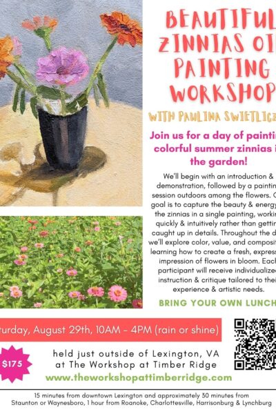 Beautiful Zinnias Oil Painting Workshop with Paulina Swietliczko