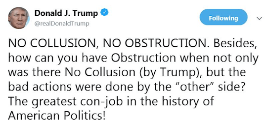 Donald Trump tweet
