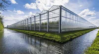 Water surrounds buliding