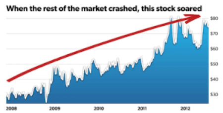 When the rest of the market crashed, this stock soared