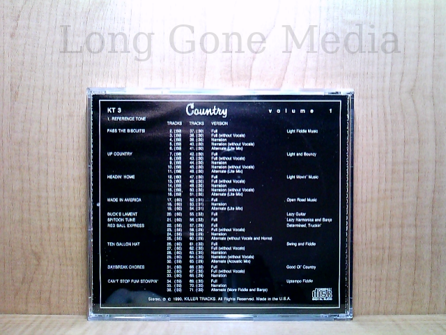 Country Volume 1 (Killer Tracks Production Music) by Various (CD
