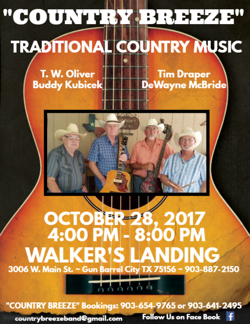 "COUNTRY BREEZE" Band at Walker's Landing Cedar Creek Lake