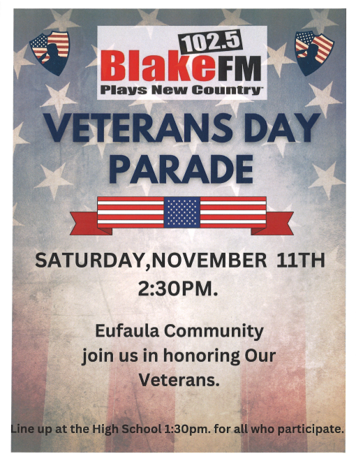 Eufaula VFW Post 8798 Veterans Day Parade Lake Eufaula