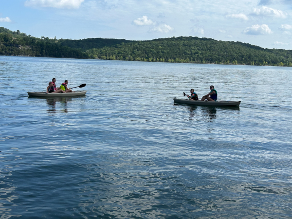 Cousins kayaking