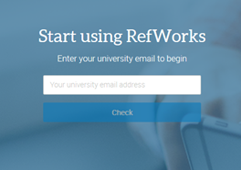 Creating a RefWorks account - RefWorks guide - Oppaat at University of ...
