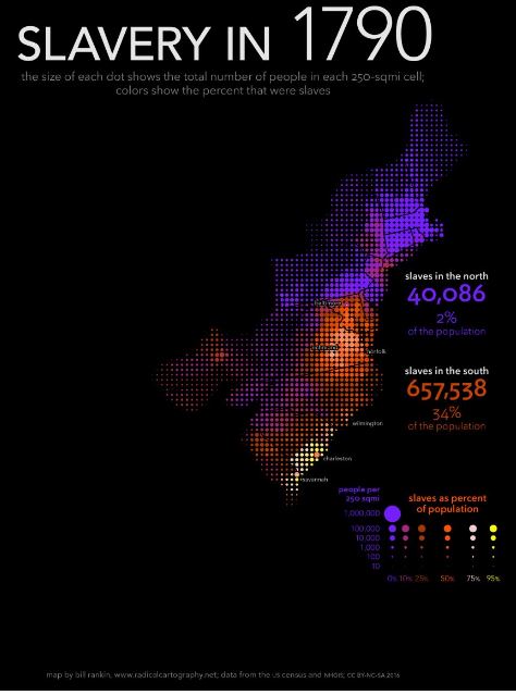 Example Map of American Slavery in 1790