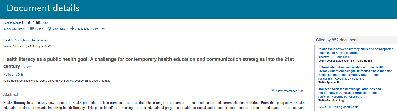 Citation searching Research Impact Library Guides at