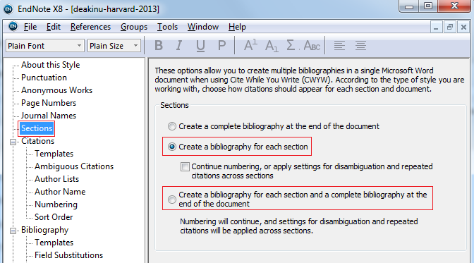 microsoft word endnote design