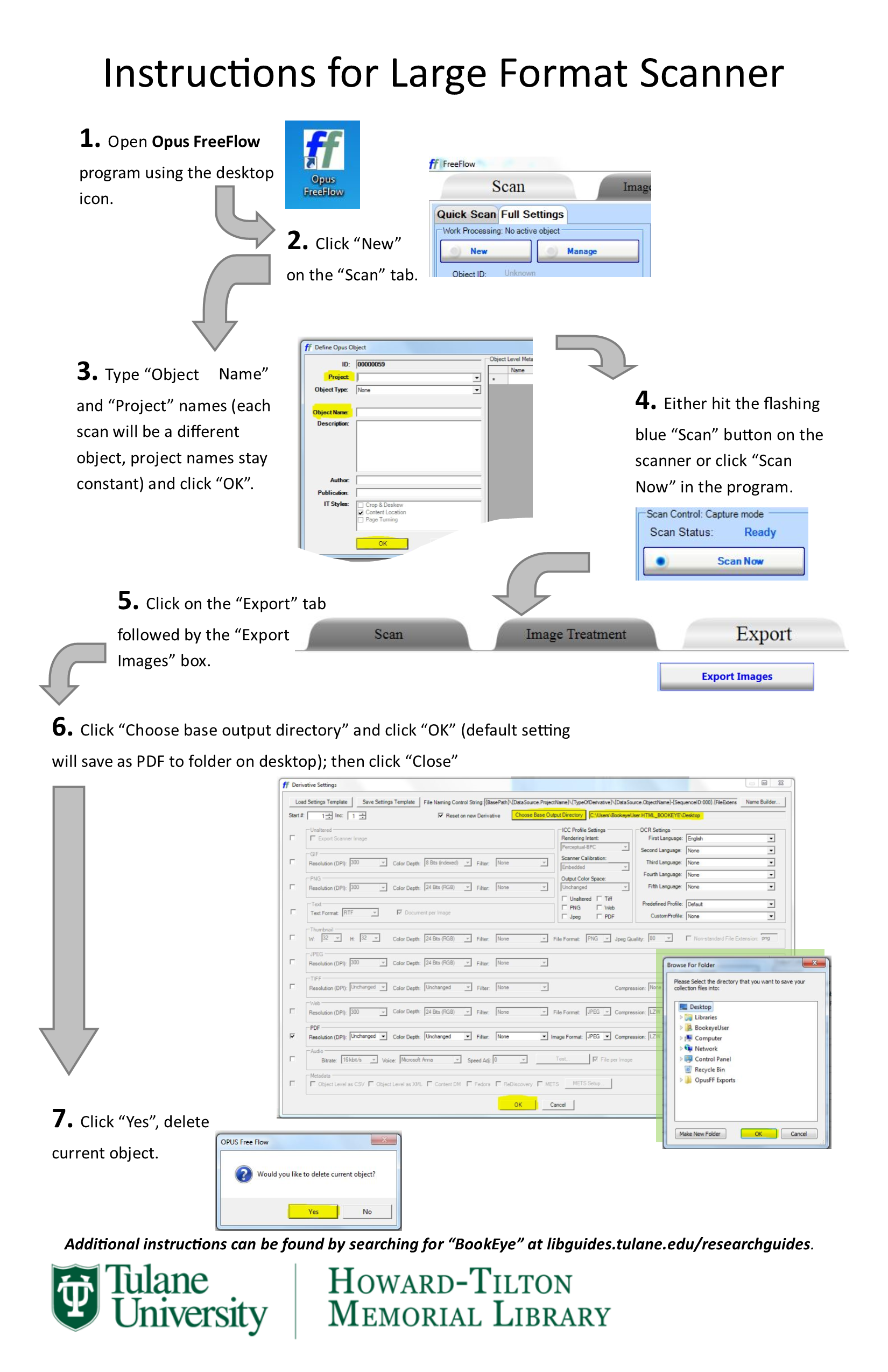 Basic Instructions for BookEye Scanner Library Guides at Tulane University
