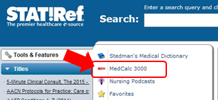 Image shows StatRef calculator link 