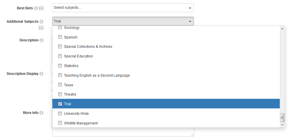 subject selection - trial