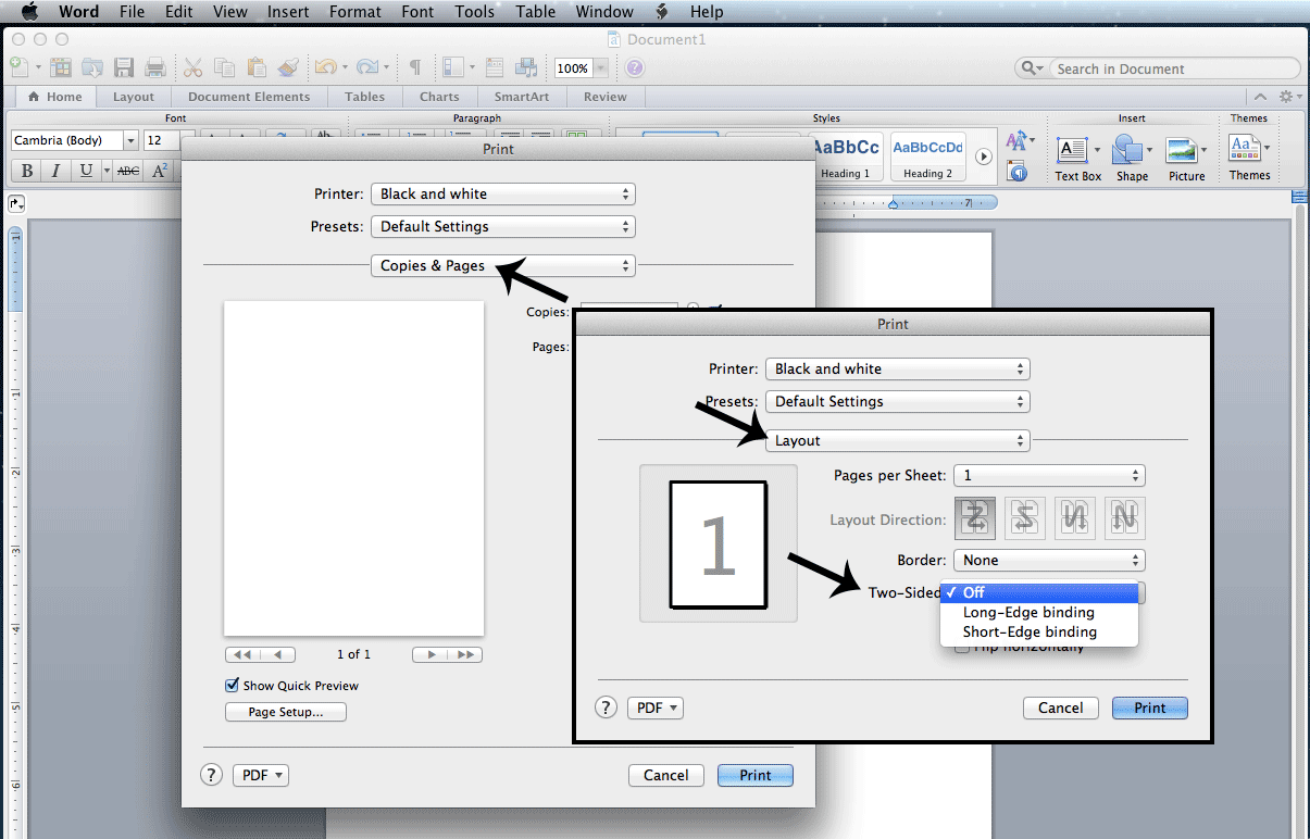 Word for mac print to pdf