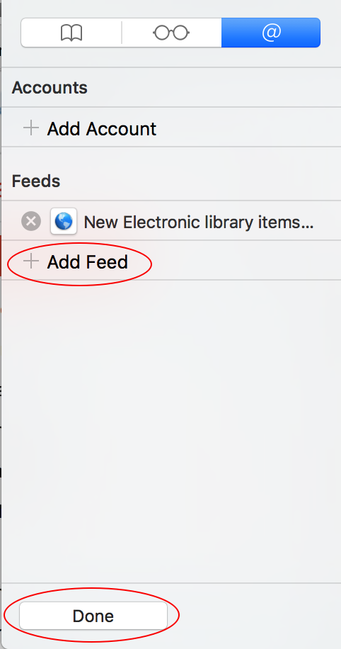 Safari add account