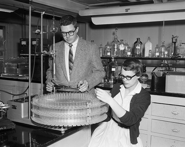 Chemistry students, 1950s
