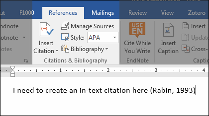 show the citation master list in word 2017 for mac