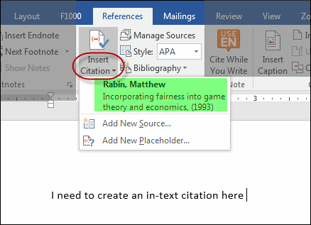 how to insert a bibliography microsoft word