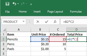 excel symbols list formulas