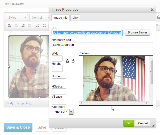 Adding a Profile Image