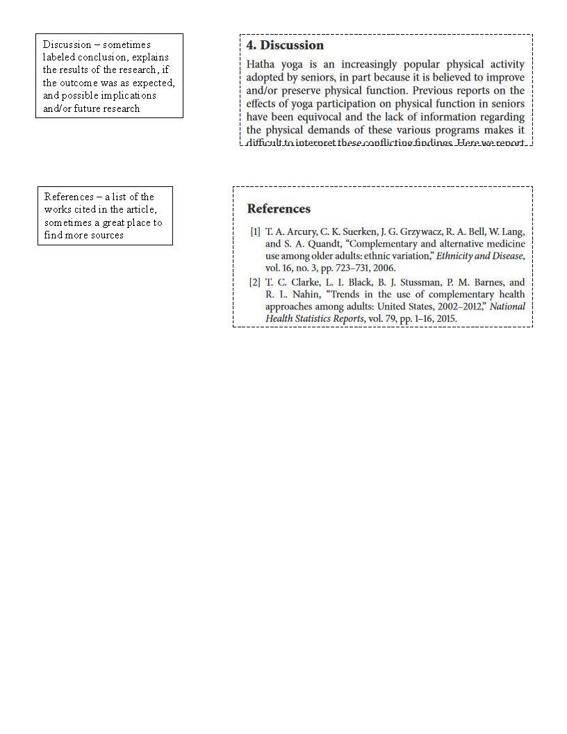 Sections of a research study picture