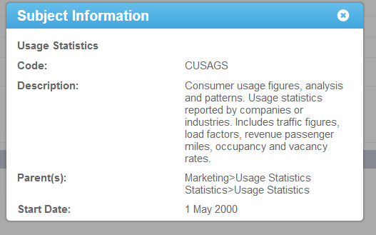 usage statistics