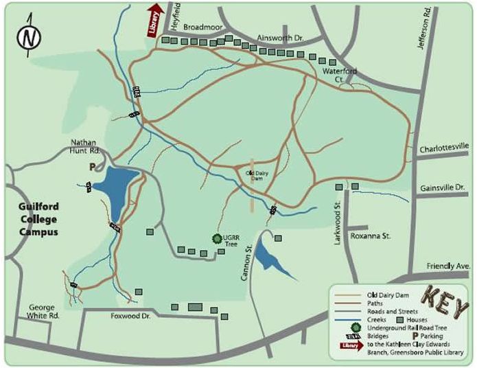 Guilford College Woods Map, 2009