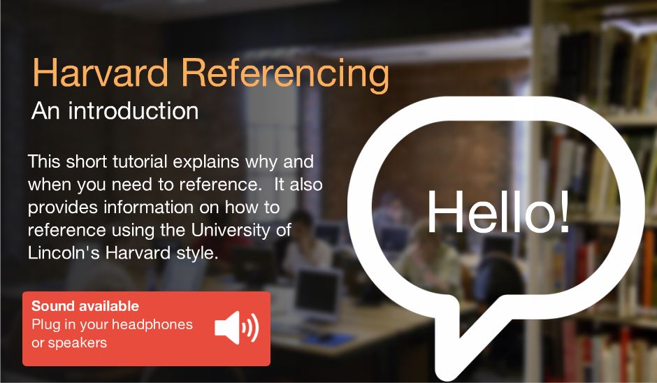 Harvard referencing tutorial