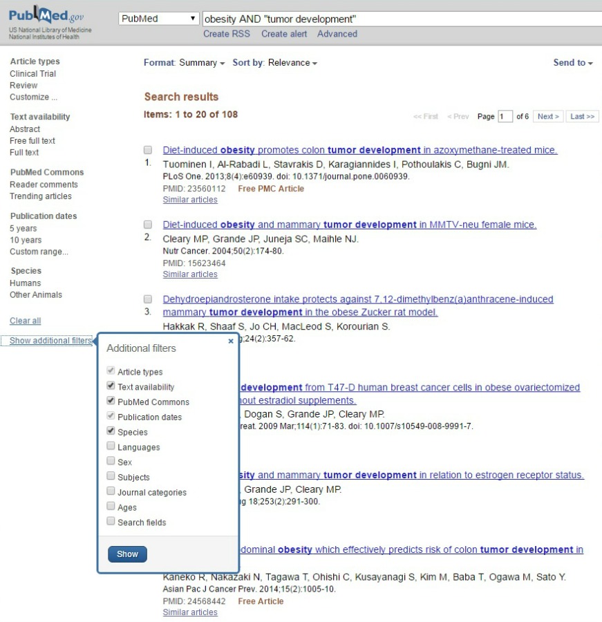 Refining the Search - Database Searching - LibGuides at Memorial Sloan ...
