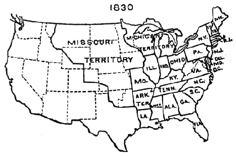 Map Of Us In 1830 Map - Census Map 1830