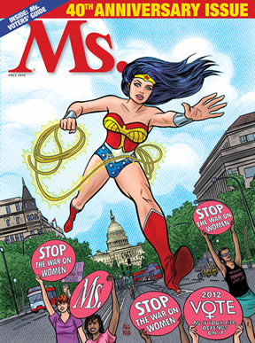 Ms. magazine cover, with image of Wonder Woman