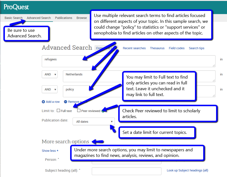 ProQuest-Sample Keyword Search