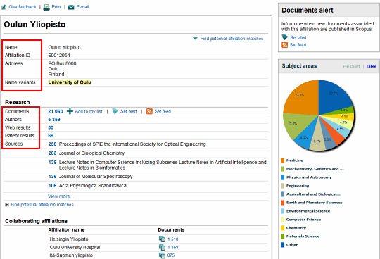 Scopus search