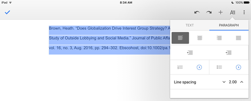 How Do I Create A Hanging Indent In Google Docs On My Ipad Ask