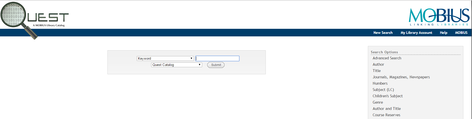 Library home page