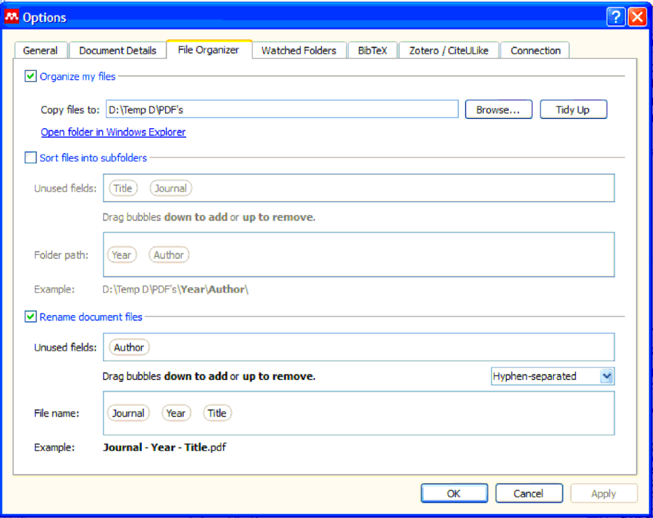 Options Mendeley (English) LibGuides at Radboud University
